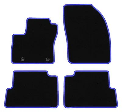 Immagine prodotto di Tappetini in moquette per Ford Kuga MK1 2008-2011 (SUV) – set 4 pezzi, nero/blu, su misura – Wielganizator CARLUX