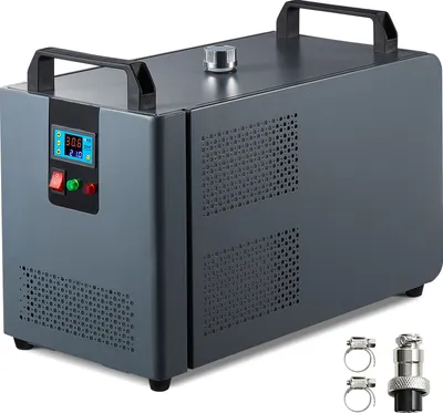 Produktbild von SucceBuy Industrieller Wasserkühler KH-6000, 200 W, 12-l-Tank, 7,8 l/min Durchfluss, Kompressorkühler für CO2-Lasergravurmaschine