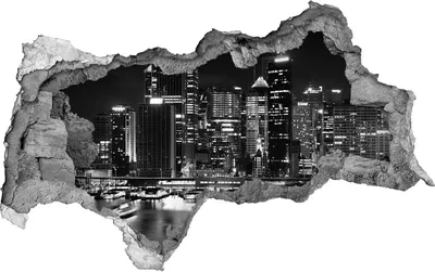 Produktbild von Selbstklebender Loch-3D-Aufkleber 95x73 cm Sydney bei Nacht