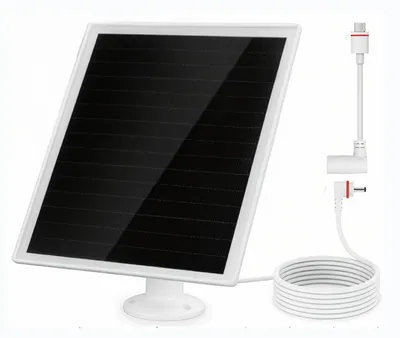 6W Solarmodul für Kamera, monokristallin, IP66, 3m Kabel, 360° verstellbar