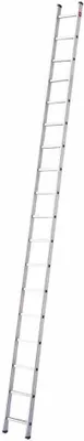 Produktbild von Hailo S60 ProfiStep UNO Anlegeleiter - Leiter 18 Sprossen - Alu Sprossenleiter mit 2 Tatzenfüßen - belastbar bis 150kg - Aluminium Leiter  Germany - Sprossen Anlegeleiter rostfrei - Silber