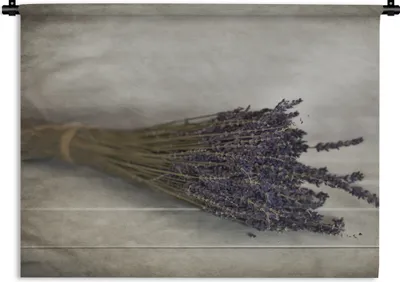 Produktbild von MuchoWow® Wandteppich Wandbehang Blumenstrauß aus getrocknetem Lavendel 90x67.5 cm Tapisserie Dekoration Wandtuch - Fototeppich - Wand-Skulpturen