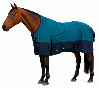 Produktbild von Winterdecke Oscar Turnout 1680D 50GSM - Petrol/Navy Größe (Pferdedecke) - 165 cm