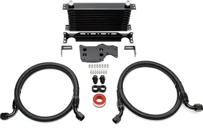 Image de kit de refroidissement d'huile 9 rangées en aluminium BLACK EDITION pour BMW Série 1 Série 2 Série 3 Série 4 Série 5 Série 6 Série 7