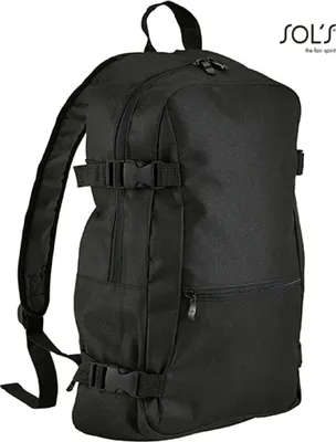 Produktbild von SOLs Bags 01394 | Backpack Wall Street Rucksack | 12,5 x 29 x 45 cm - Farbe: Black - Größe: 12,5 x 29 x 45 cm