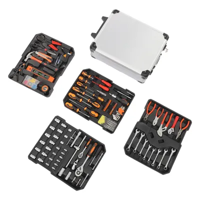 Image de Kit d'outils à main pour le ménage Trolley valise Kit de valise à outils 187 pièces pour la réparation