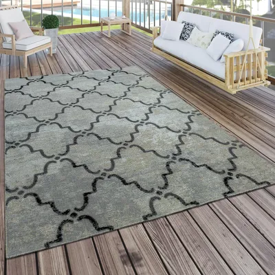 Immagine prodotto di Tappeto per interni ed esterni Modern Vintage Design Tappeto per terrazza Grigio Dimensioni 120x170 cm