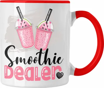 Produktbild von Trendation - Smoothie Dealer Tasse Geschenk für Smoothieverkäufer Geburtstag Spruch Geschenkidee (Rot)