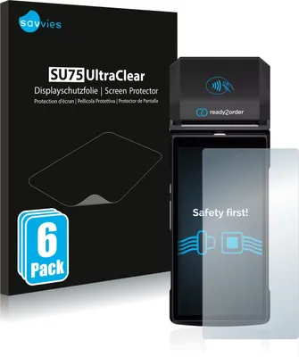 Produktbild von 6x Für Ready2order ReadyGo Schutzfolie Savvies Displayschutz Display Schutz Folie Klar Transparent
