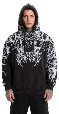 Produktbild von Yakuza Herren Reignz Acid Oversized Kapuzenpullover, Schwarz, XXL