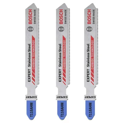 Zdjęcie produktu dla Bosch 2608900561 Bosch EXPERT Stichsägeblätter T118AHM 3Stk Stainless Steel