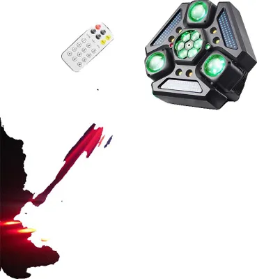Obrázek produktu pro Pohyblivá hlavová lampa, ovládání DMX, efekty RGBW, černá, zástrčka EU