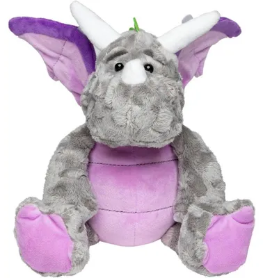 Image de Mbw - Peluche « MiniFeet Smilla » motif dragon LT3640 (taille unique) (violet/gris/blanc gome)