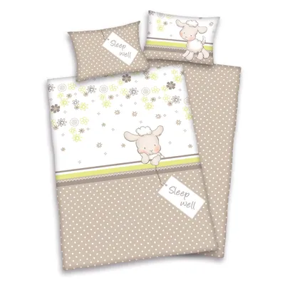 Produktbild von Renforcé-Bettwäsche Lara Schäfchen 100 x 135/60 x 40 cm Stand.-Var.