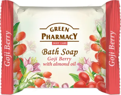 Produktbild von GREEN PHARMACY Goji-Seifenstück mit Mandelöl, 100 g