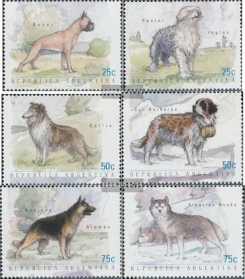 Produktbild von Briefmarken Argentinien 1999 Mi 2489-2494 (kompl.Ausg.) postfrisch Hunderassen