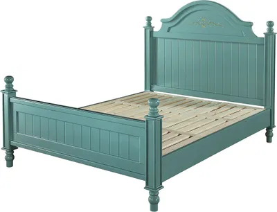 Image de Lit vert Pratique Lit rembourré de luxe Chambre double Lit design