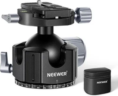 Zdjęcie produktu dla Solidna aluminiowa głowica statywowa 44 mm, obrót o 360°, śruba 1/4", nośność 25 kg