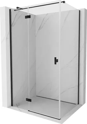 Produktbild von Mexen Mist H T Duschkabine Schwingtür links 85 x 90 cm, transparent, schwarz - 8A5T-085-090-70-00-L