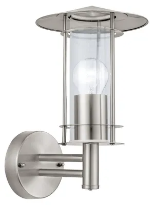 Produktbild von EGLO 30184, Wandbeleuchtung für den Außenbereich, Edelstahl, Glas, Edelstahl, IP44, Eingang, Garage, Garten, Terrasse, I