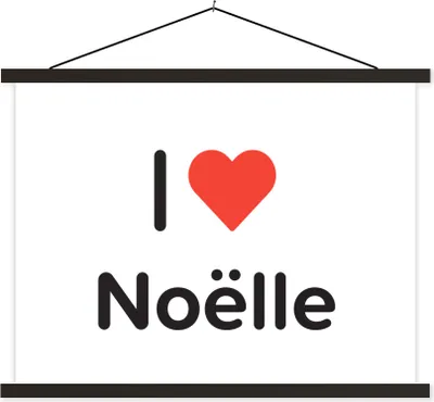Produktbild von MuchoWow® Textilposter Ich liebe - Noëlle - Mädchen 150x113 cm mit schwarzem Rahmen - Wohnzimmer