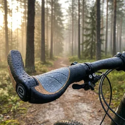 Produktbild von ErgoTec Paar Griffe Ergot. Aero 2 Kraton Schw/Grau 132/92Mm