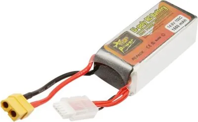 Obrázek produktu pro Baterie vhodná pro dron FPV, Li-Polymer, 14,8 V, 1550 mAh, 22,9 Wh, 4S 100C, s konektorem XT60 Universal