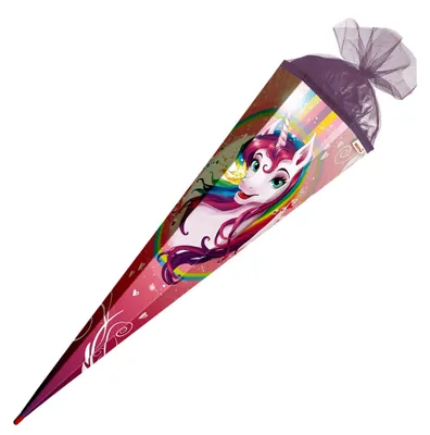Produktbild von Roth Schultüte 100cm eckig Einhornportrait