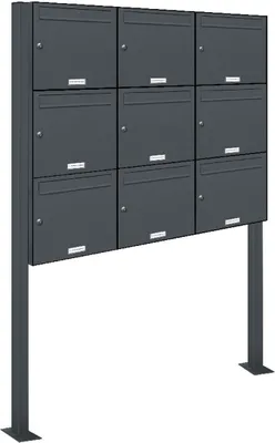 Produktbild von 9er Standbriefkasten Anlage Freistehend RAL 7016 - Anthrazit