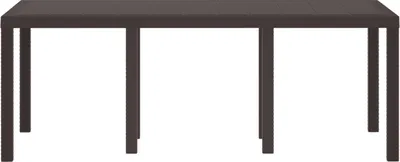Produktbild von vidaXL Gartentisch Braun 200 x 100 x 73 cm Poly-Rattan