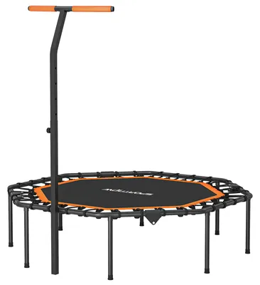 Produktbild von SPORTNOW Fitness Trampolin klappbar Ø128 cm Mini Trampoline mit Haltegriff