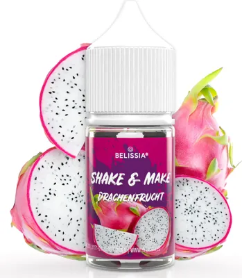 Produktbild von Belissia Shake and Make Drachenfrucht - 30 ml hochdosiertes Lebensmittelaroma - zum Nachfüllen - Für Backen, Speisen, Getränke, Shakes, DIY uvm