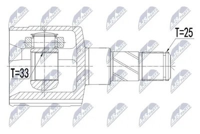 Produktbild von NTY Gelenksatz Antriebswelle Vorne Links für FIAT GRANDE PUNTO (199) NPW-FT-044