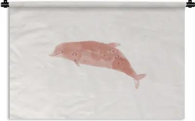 Produktbild von MuchoWow® Wandteppich Wandbehang Delfin - Tiere - Meer - Aquarell 60x40 cm Tapisserie Dekoration Wandtuch - Wanddekorationen