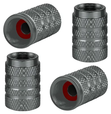Produktbild von Reifenventilkappen aus Aluminiumlegierung, matt, mit hervorragender Dichtwirkung, verblass- und spaltbeständig