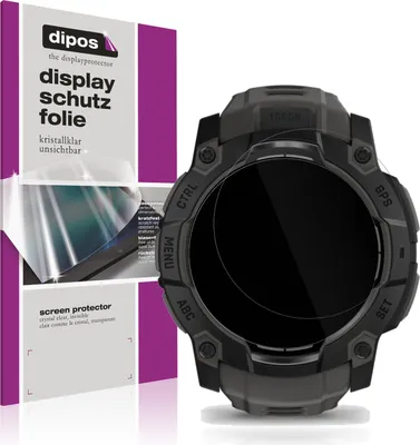 Produktbild von 6x Schutzfolie für Garmin Instinct 3 50mm klar Displayschutzfolie Folie Display Schutz dipos