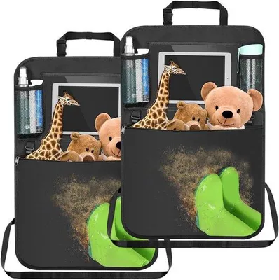 Produktbild von 2 Stück Wasserfeste Auto-Sitz-Organizer mit Tablet-Tasche für Auto und Kinder