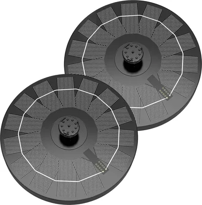 Produktbild von 2.5W Solarbrunnen für Draussen Solar Springbrunnen für Außen mit 6 Effekte Teichpumpe Solar Wasserpumpe Solar Schwimmender Fontäne Pumpe mit 4 Stützstangen für Garten,VogelBad,Teich (2er Pack)