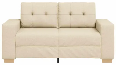 Immagine prodotto di vidaXL Divano a due posti color crema 160 cm in tessuto