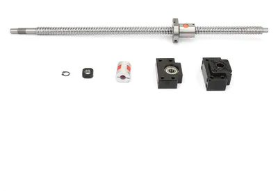 Image de 500mm Vis à bille + écrou BK/BF12 Siège de support 6.35*10mm Kit de couplage