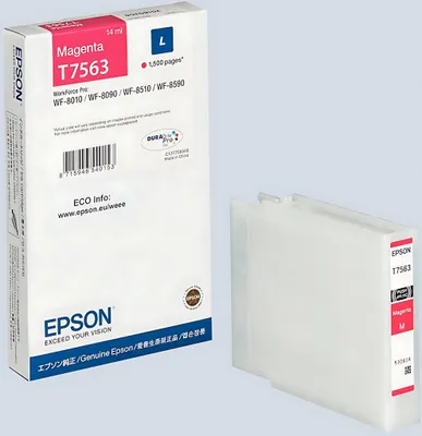 Produktbild von Epson WF-6xxx Ink Cartridge Cyan XXL, Hohe (XL-) Ausbeute, Cyan, 69 ml, 1 Stück(e), 7000 Seiten, Einzelpackung
