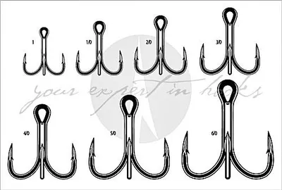 Produktbild von VMC 7560 Hypercut 6X-Strong Hook Black Nickel - 5 Drillingshaken, Größe/Farbe:Gr. 5/0 / Black Nickel