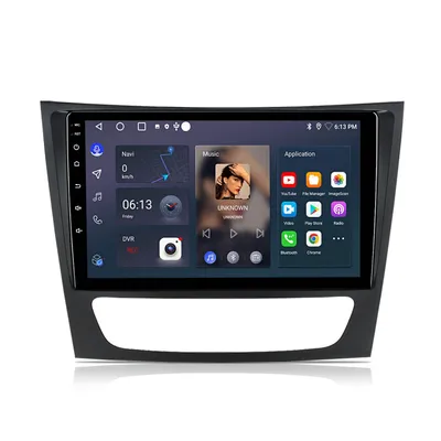 Image de Radio Android 9'' 128GB pour Mercedes E-Klasse W211 (2002-2009) avec CarPlay & Android Auto Navigation & Bluetooth