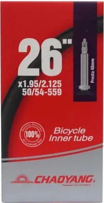 Produktbild von Chaoyang Standart Tube Fv48 Fahrradschlauch Schwarz 26´´ / 1.95-2.125 Schwarz 26´´