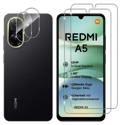 Produktbild von 2X Schutzglas für Xiaomi Redmi A5 Panzerfolie Display Kamera Full Screen 9H