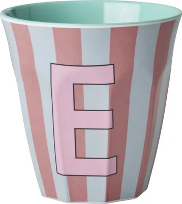 Produktbild von Rice Becher - TÜRKIS/ROSA/BLAU - Buchstabe E