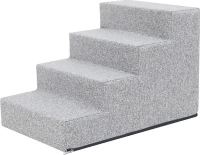 Obrázek produktu pro PillowPrim schůdky pro domácí mazlíčky pomůcka pro vstup Menší psi schůdky rampa Kočičí schůdky 4 schůdky Velký popel výška 40 cm