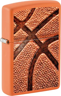 Produktbild von Zippo Benzin-Feuerzeug Orange matt Basketball 3D 60007369, unbefüllt