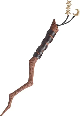 Obrázek produktu pro Kouzelná hůlka pro čarodějnice a čaroděje, hnědá, 35 cm – univerzální velikost