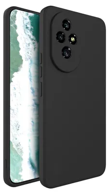 Immagine prodotto di Per Honor 200 Custodia protettiva in silicone morbido nera per cellulare Custodia TPU sottile